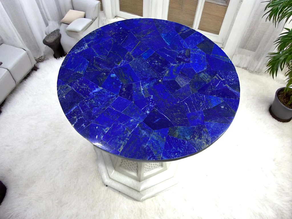 Blue Lapis Lazuli Stone Top Coffee Tables Sale 